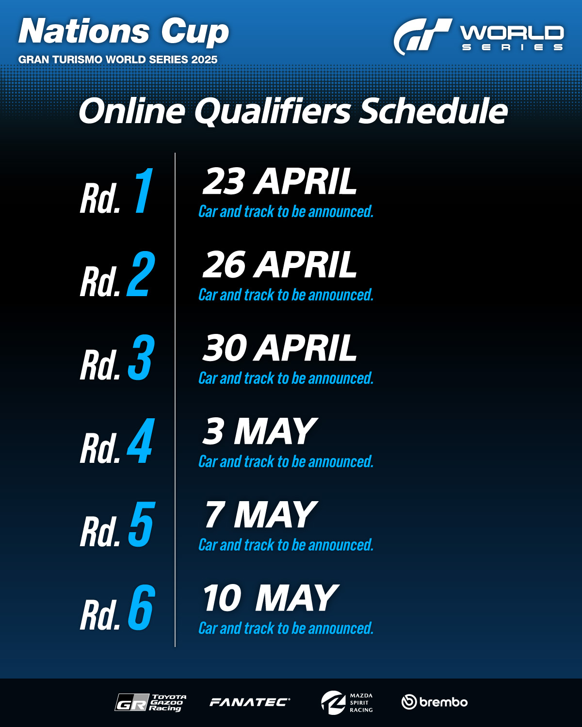 Nations Cup Online Qualifiers Schedule