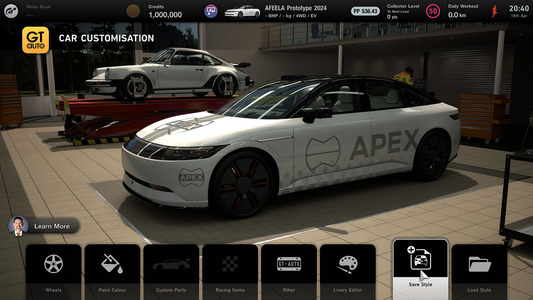 3.在“车辆定制”中选择“保存样式”